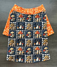 Load image into Gallery viewer, Navy &amp; Gingham Mushroom Print Tee- Custom Designed French Bulldog T-Shirt