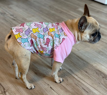 Load image into Gallery viewer, PRESALE PRINTS--BUNNIES &amp; FLOWERS Print Tee--Custom Designed French Bulldog T-Shirt