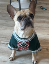Load image into Gallery viewer, Holiday Bias Plaid Tee--Custom Designed French Bulldog T-Shirt