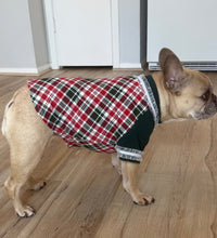 Load image into Gallery viewer, Holiday Bias Plaid Tee--Custom Designed French Bulldog T-Shirt