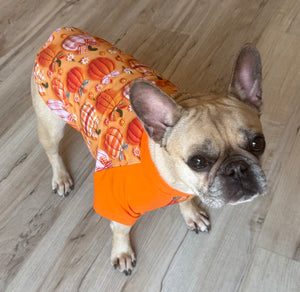 FALL PUMPKINS--Custom Designed French Bulldog T-Shirt