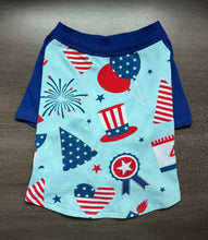 Load image into Gallery viewer, July 4th Celebration Print Tee- Custom Designed French Bulldog T-Shirt