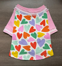 Load image into Gallery viewer, Hearts and Lace Print Tee- Custom Designed French Bulldog T-Shirt