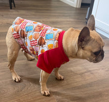 Load image into Gallery viewer, Fun Foods Print Tee- Custom Designed French Bulldog T-Shirt