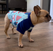 Load image into Gallery viewer, July 4th Celebration Print Tee- Custom Designed French Bulldog T-Shirt