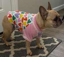 Load image into Gallery viewer, Hearts and Lace Print Tee- Custom Designed French Bulldog T-Shirt