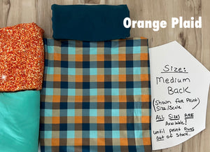 PRESALE PRINTS--ORANGE PLAID--Custom Designed French Bulldog T-Shirt