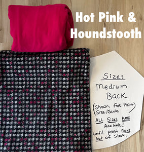 PRESALE PRINTS--HOT PINK & FUCHSIA HOUNDSTOOTH--Custom Designed French Bulldog T-Shirt