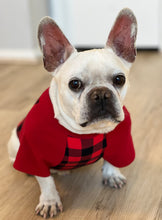 Load image into Gallery viewer, RED BUFFALO PLAID --Custom Designed French Bulldog T-Shirt