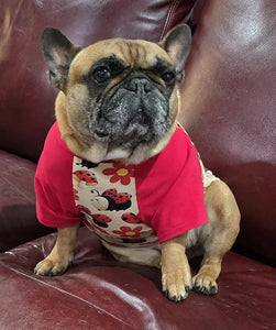 PRE-SALE PRINTS- HEARTS AND LADYBUGS-Custom Designed French Bulldog T-Shirt