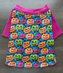 Halloween Pumpkins Print Tee--Custom Designed French Bulldog T-Shirt