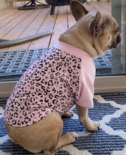 Load image into Gallery viewer, PALE PINK CHEETAH Print Tee- Custom Designed French Bulldog T-Shirt