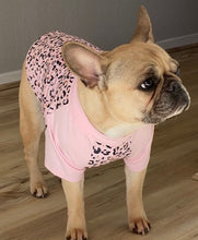 Load image into Gallery viewer, PALE PINK CHEETAH Print Tee- Custom Designed French Bulldog T-Shirt