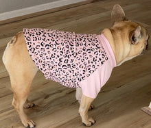 Load image into Gallery viewer, PALE PINK CHEETAH Print Tee- Custom Designed French Bulldog T-Shirt