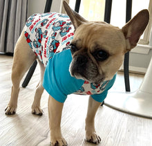 Load image into Gallery viewer, HERE COMES TROUBLE Print- Custom Designed French Bulldog T-Shirt