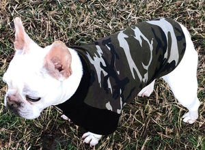 BOY'S CAMO Print Tee- Custom Designed French Bulldog T-Shirt