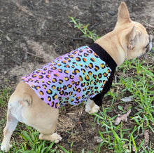 Load image into Gallery viewer, Faux Sparkle Cheetah Print Tee- Custom Designed French Bulldog T-Shirt