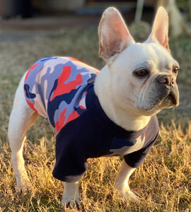 ALL NEW- BOY'S CAMO Print Tee- Custom Designed French Bulldog T-Shirt