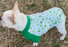 Load image into Gallery viewer, ST. PATTY&#39;S SHAMROCKS  Print Tee- Custom Designed French Bulldog T-Shirt