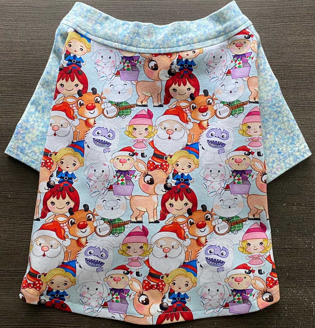 Sparkle Holiday Characters Tee- Custom Designed French Bulldog Tee