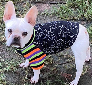 Spooky Ghosts Print Tee- Custom Designed French Bulldog T-Shirt