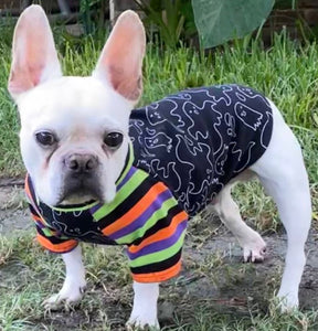 Spooky Ghosts Print Tee- Custom Designed French Bulldog T-Shirt