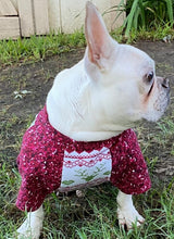 Load image into Gallery viewer, Sparkle Fair Isle Holiday Print Tee- Custom Designed French Bulldog T-Shirt