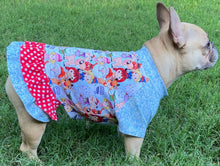 Load image into Gallery viewer, Sparkle Holiday Characters Double Ruffle Dress- Custom French Bulldog Dress